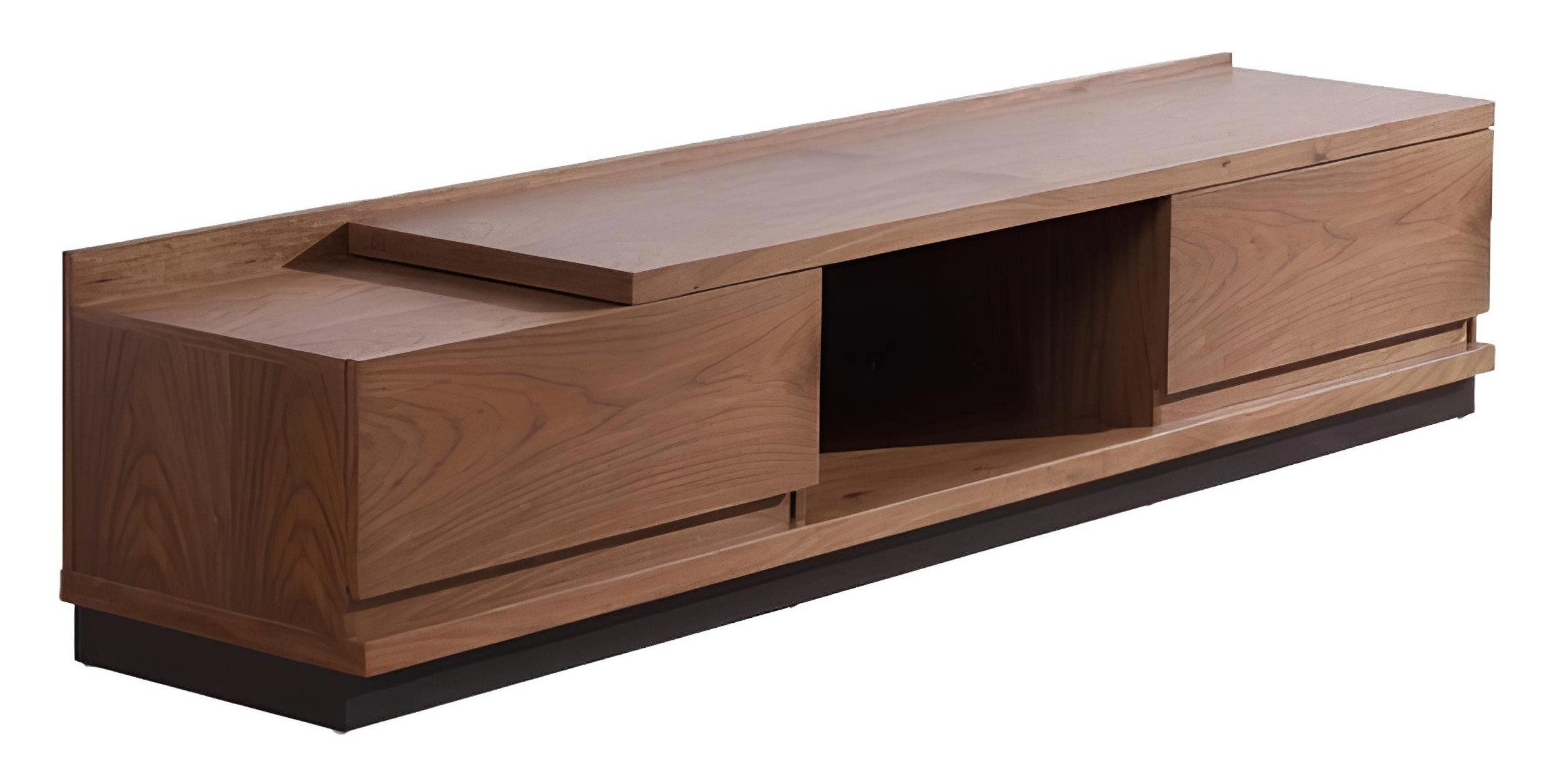 JVmoebel Lowboard RTV Design Sideboard in Hochglanz Weiß mit Regalen und Stauraum (Sideboard), Made in Europa