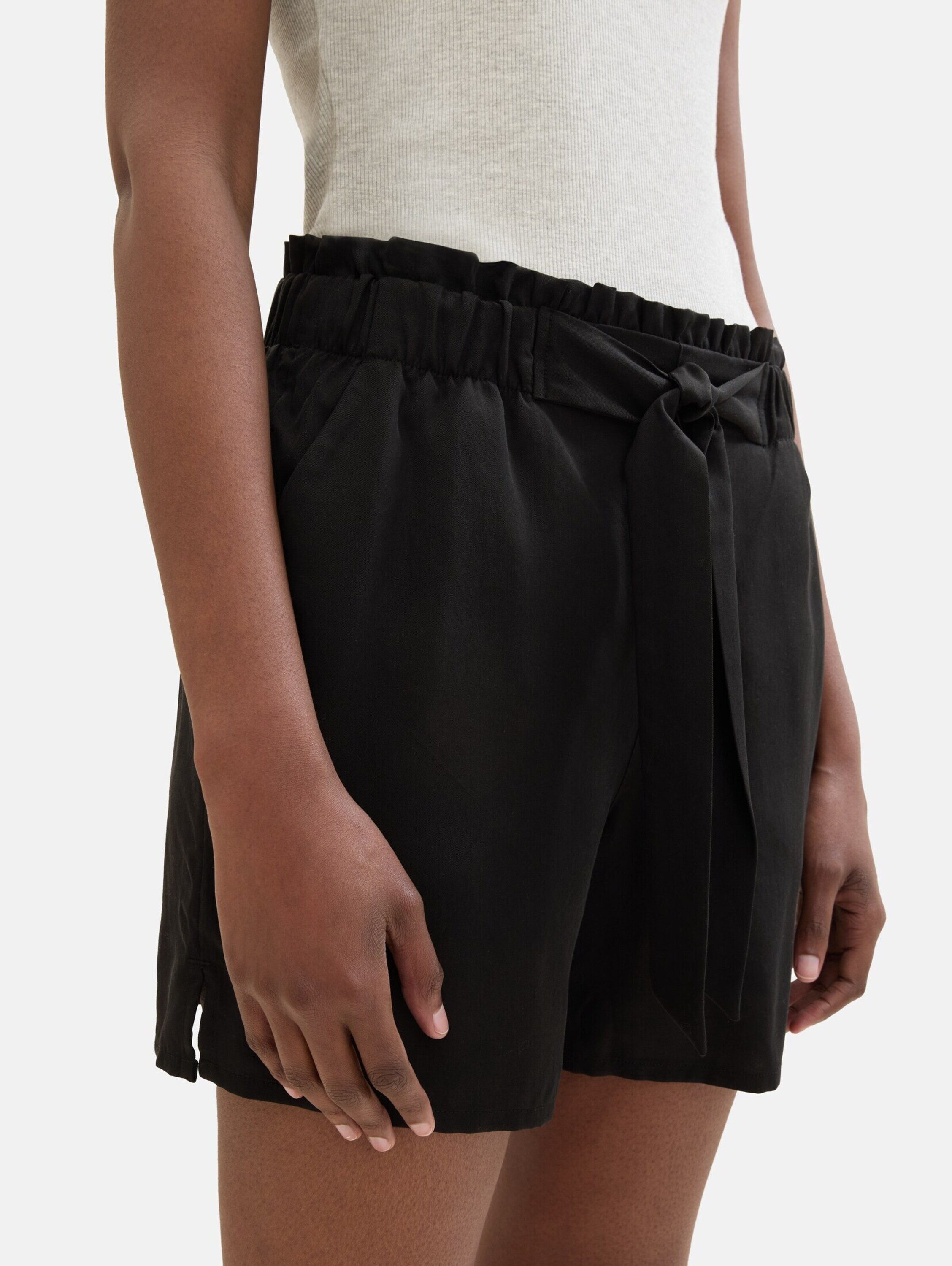 TOM TAILOR Denim Shorts (1-tlg) Drapiert/gerafft