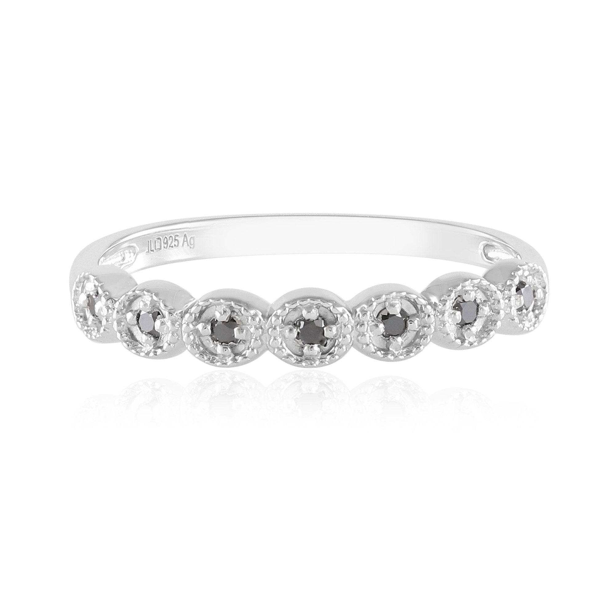 Cavill Diamantring Schwarzer Diamant Sterling Silber Ring (1-tlg)