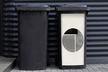 MuchoWow Wandsticker Minimalismus - Kreis - Design (1 St), Mülleimer-aufkleber, Mülltonne, Sticker, Container, Abfalbehälter