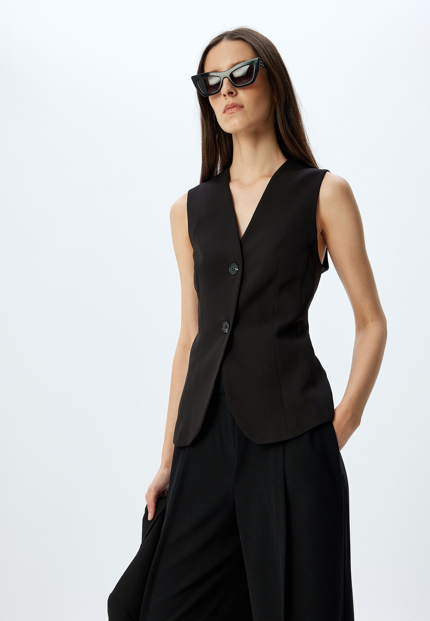 Koton Anzugweste V-Kragen Mit Knöpfen Anzugweste günstig online kaufen