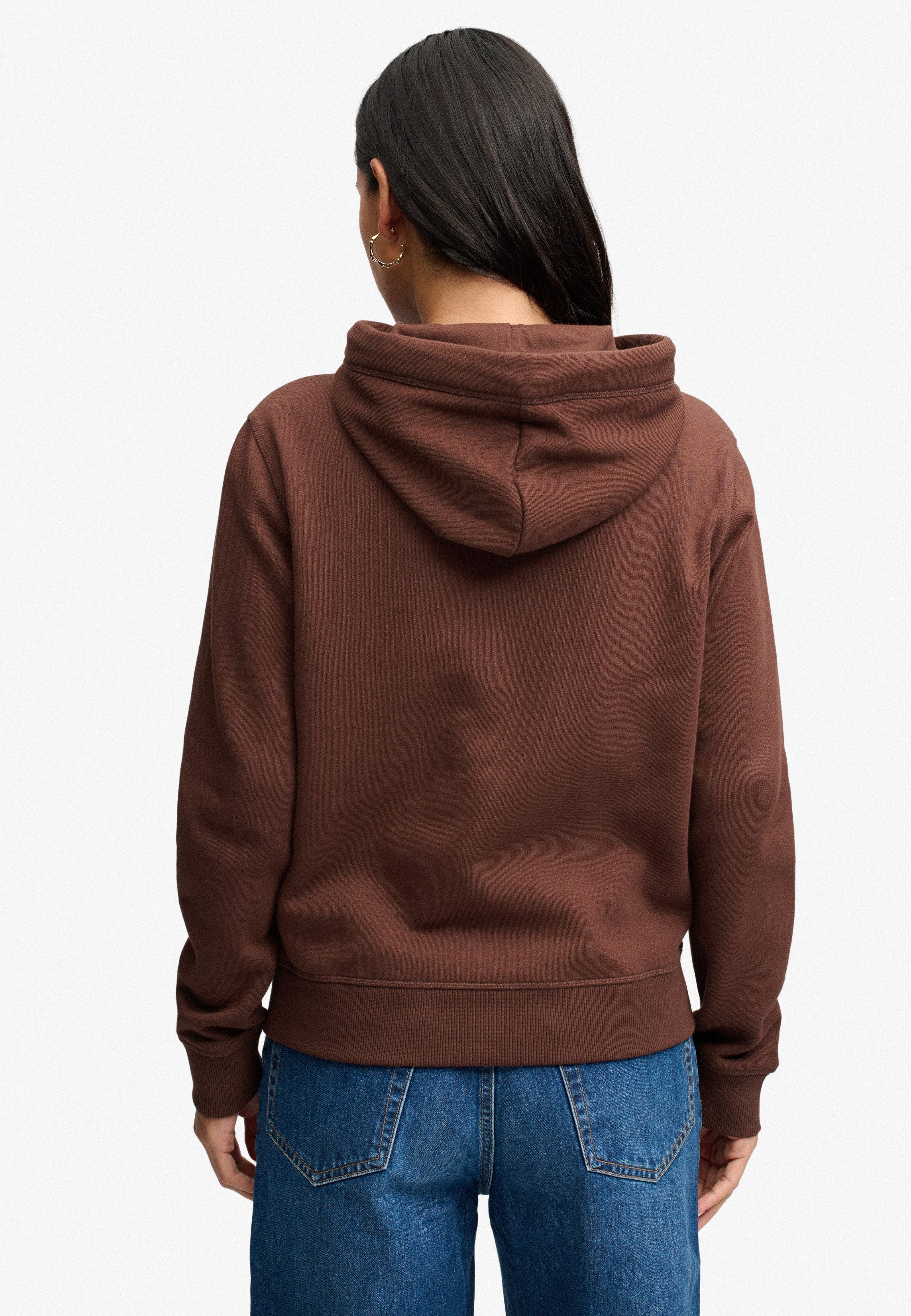 Superdry Kapuzensweatshirt SIGNATURE EMB HOOD Baumwollmischung, relaxed fit
