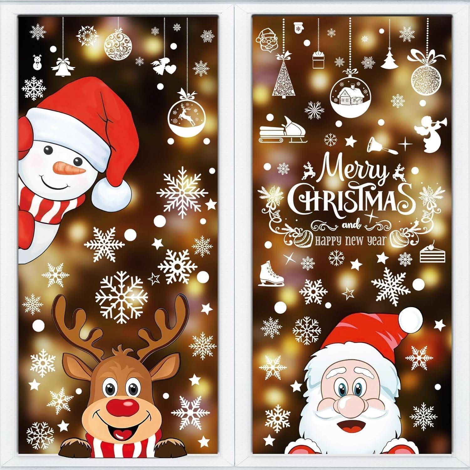 LuxusKollektion Fensterbild Fensterbilder Weihnachten Selbstklebend Fenstersticker Christmas