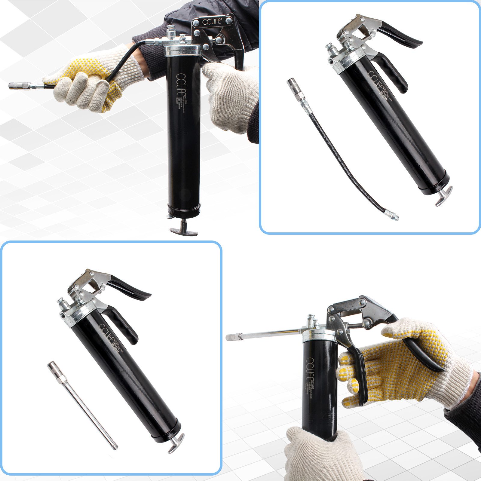 Thumbnail - CCLIFE Handpresse  Einhand Fettpresse Fettkartusche Hebelfettpresse Kartuschenpresse, 1-tlg.