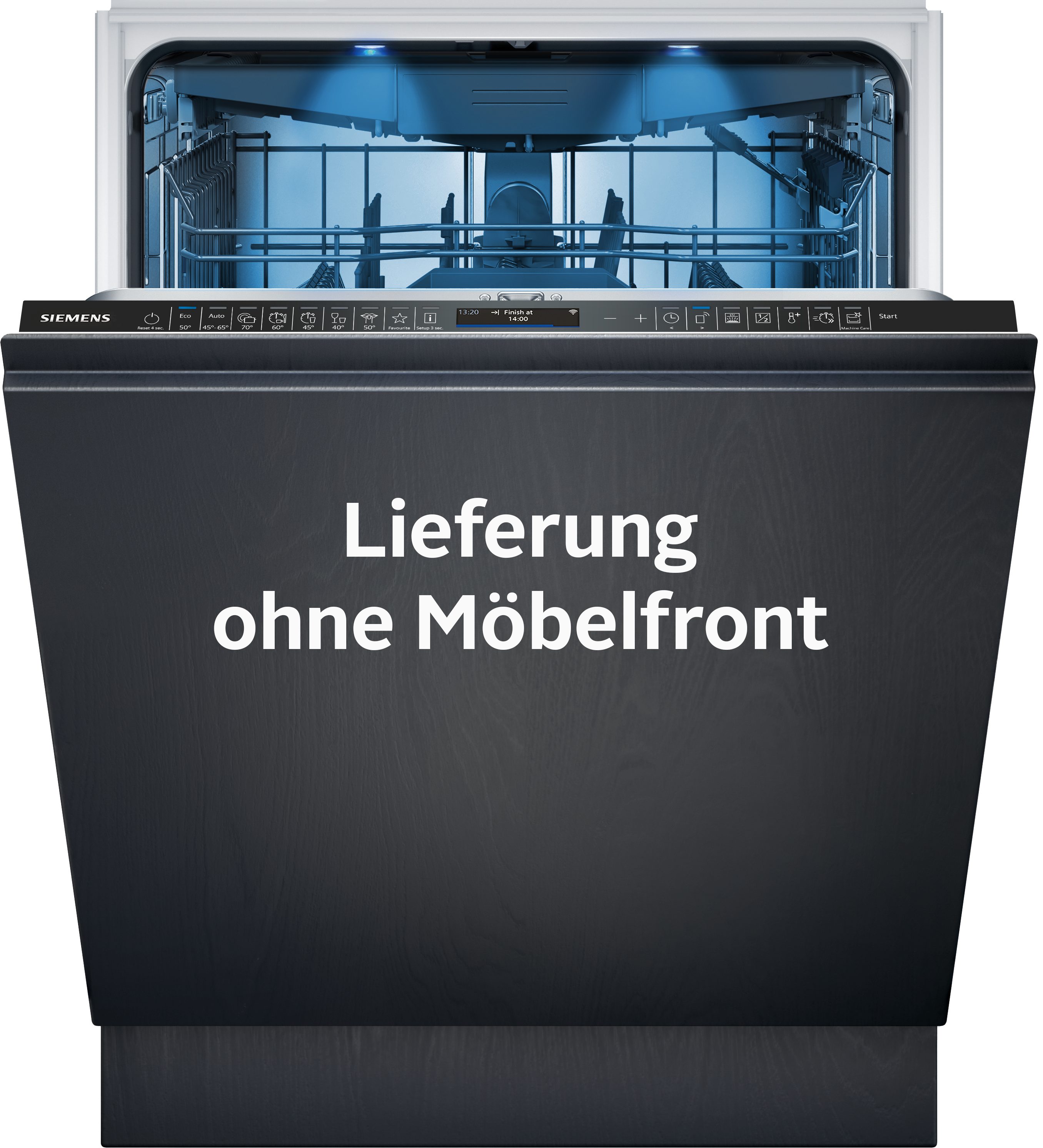 SIEMENS vollintegrierbarer Geschirrspüler iQ700 SX87EX01CE, 14 Maßgedecke, glassZone für empfindliche Gläser und hohe Flexibität beim …