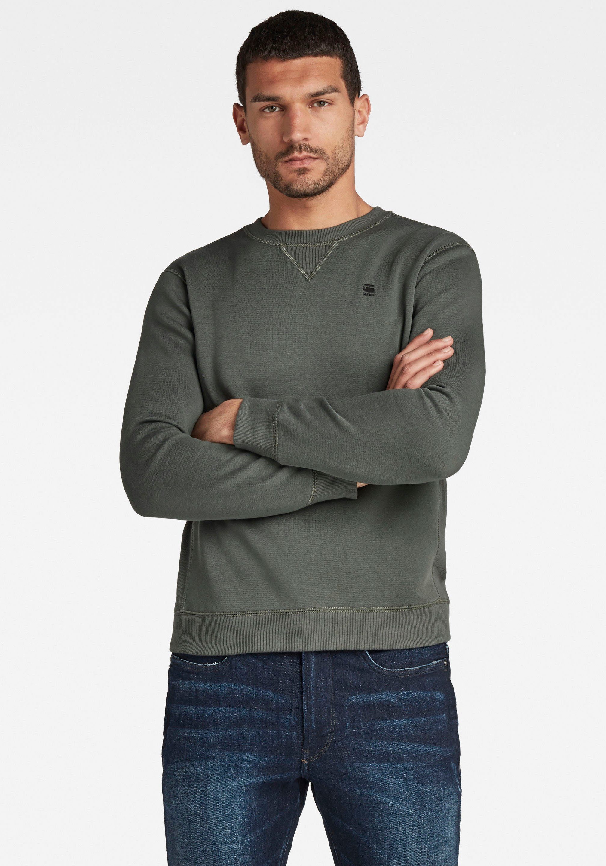 G-STAR Sweatshirt "Premium Core Pacior Sweat", mit Ripp-Seiteneinsätzen günstig online kaufen