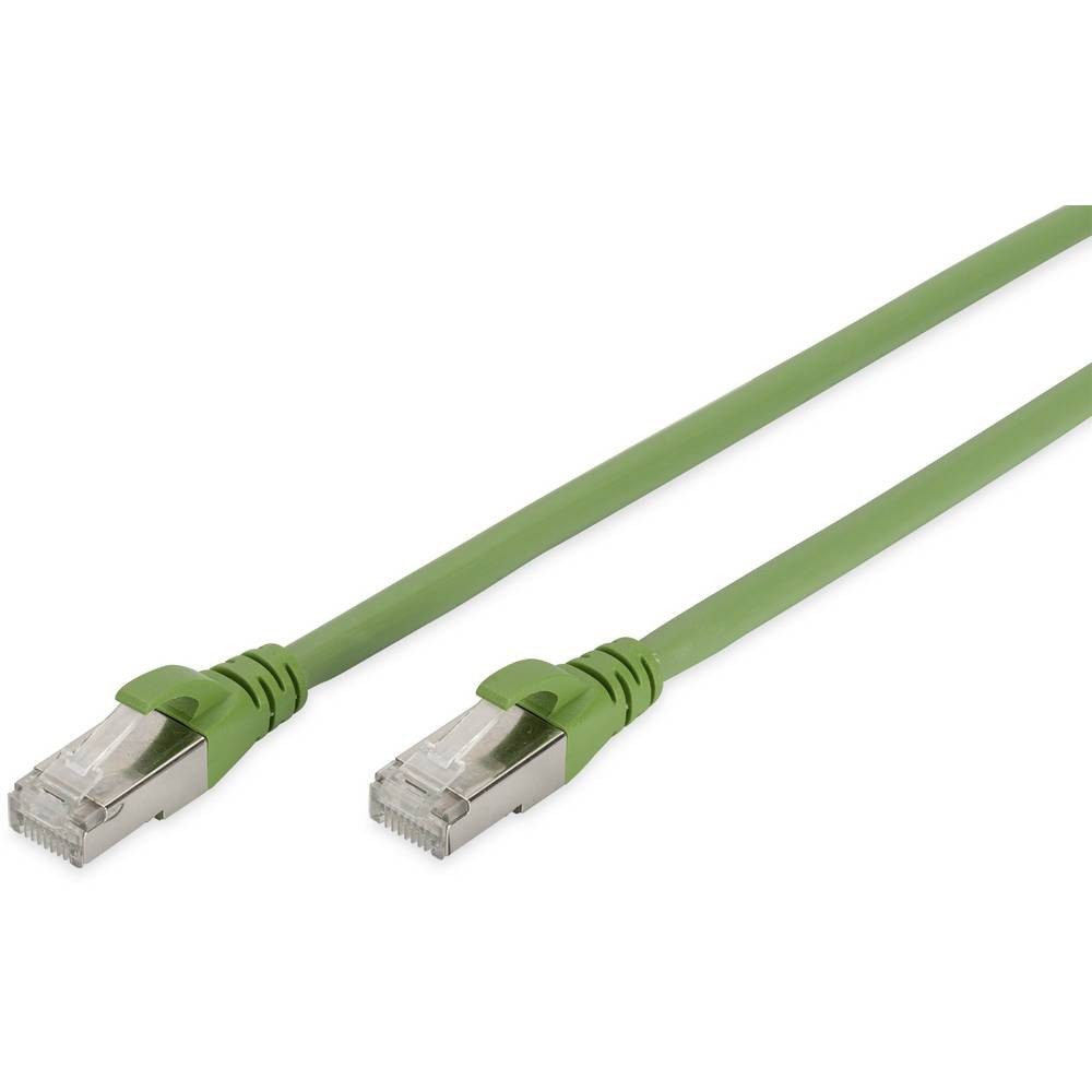 Digitus CAT 6A S-FTP Patchkabel, Cu, PUR, AWG 26/7, Länge 5.0 m LAN-Kabel, Folienschirm, Gesamtschirm, Geschirmt, Halogenfrei, Simplex, doppelt g