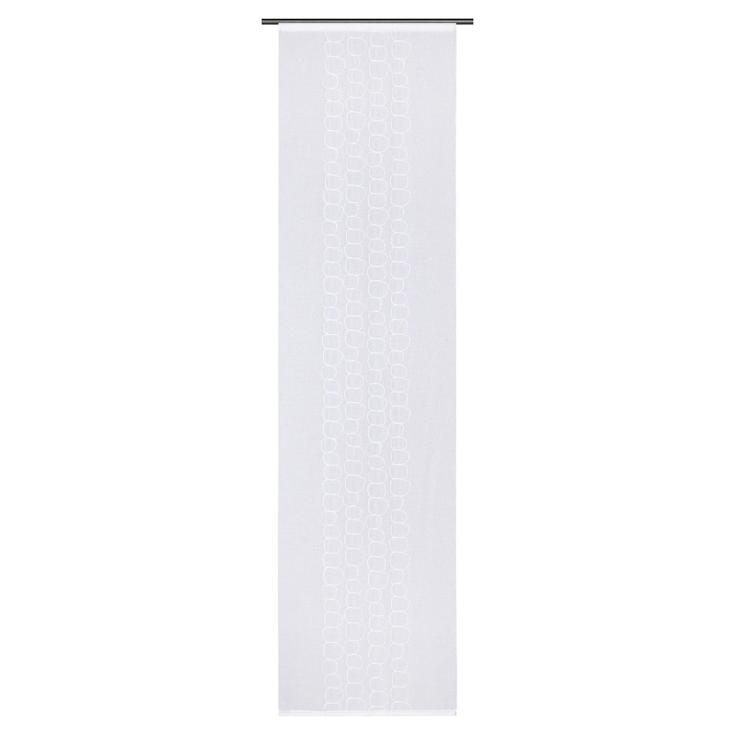 Schiebegardine ARLY, Flächenvorhang, Weiß, 60 x 245 cm, Paneelwagen (1 St), halbtransparent, Polyester