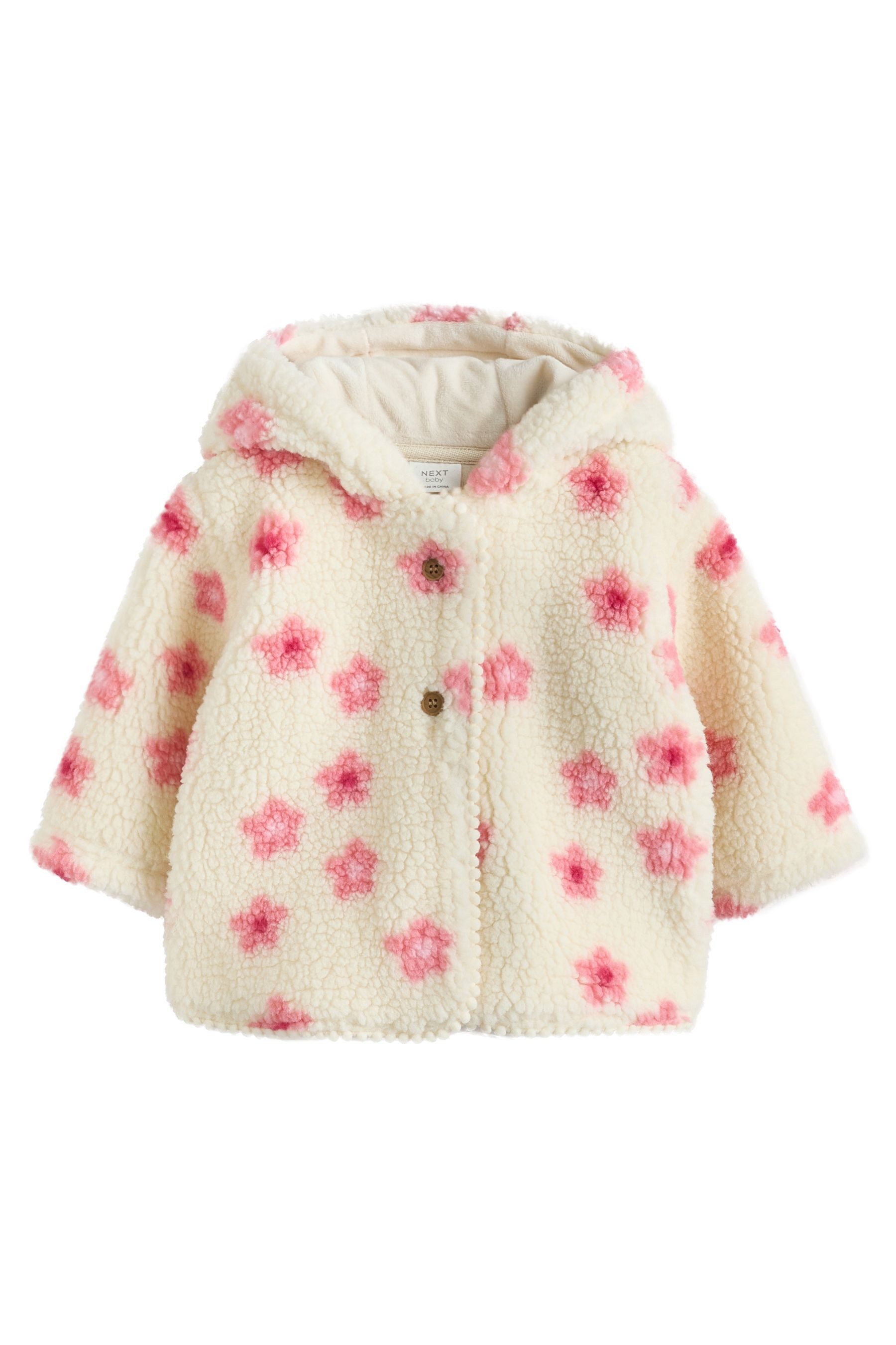 Next Kapuzenfleecejacke Baby Kapuzenjacke mit Borg (1-St)