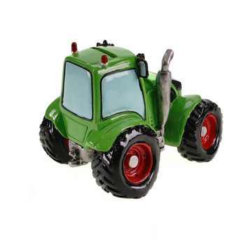 Kremers Schatzkiste Spardose Spardose grüner Traktor 17 cm Bauernhof Träcker Sparschwein Landwirt