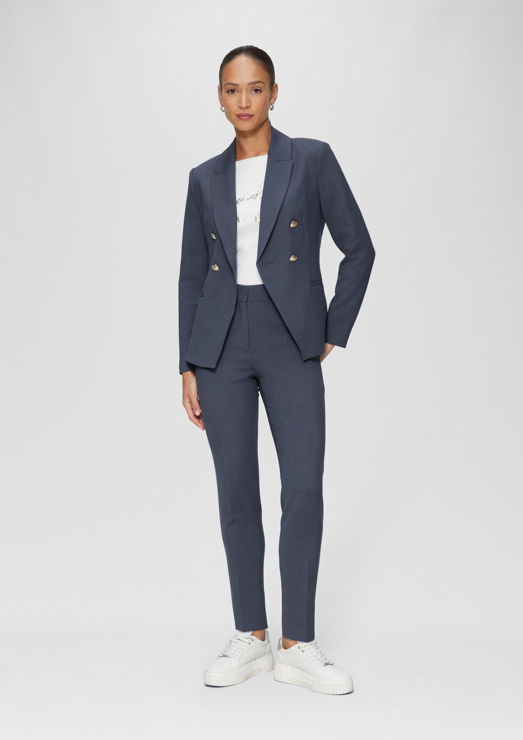 s.Oliver Jackenblazer Indoor-Blazer Doppelreihiger Blazer im Slim Fit