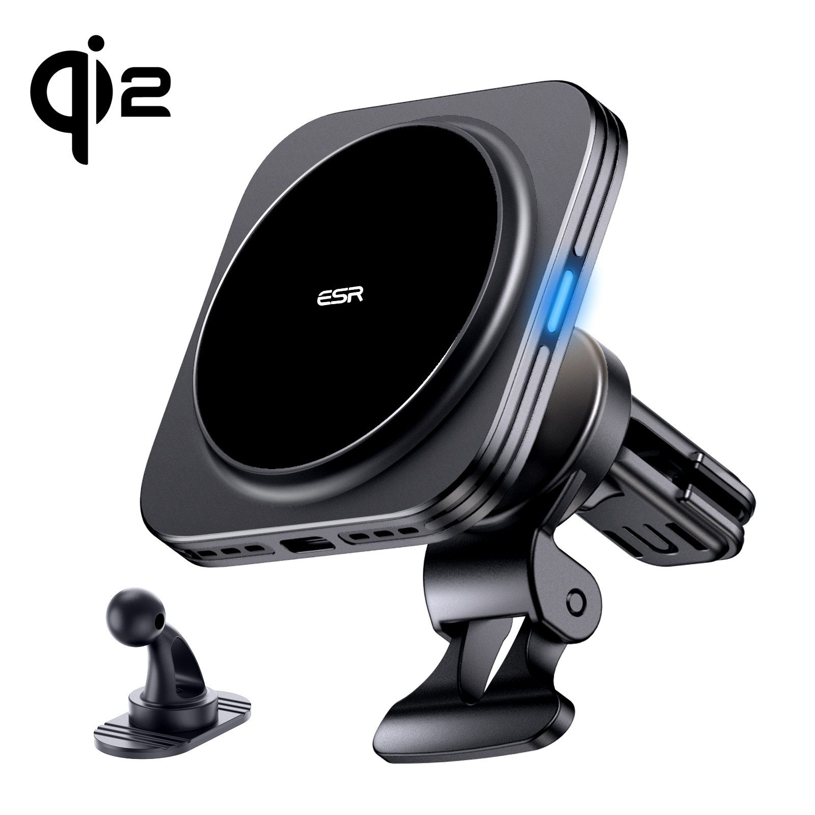 HaloLock Magnetic Wireless Car Charger Induktions-Ladegerät