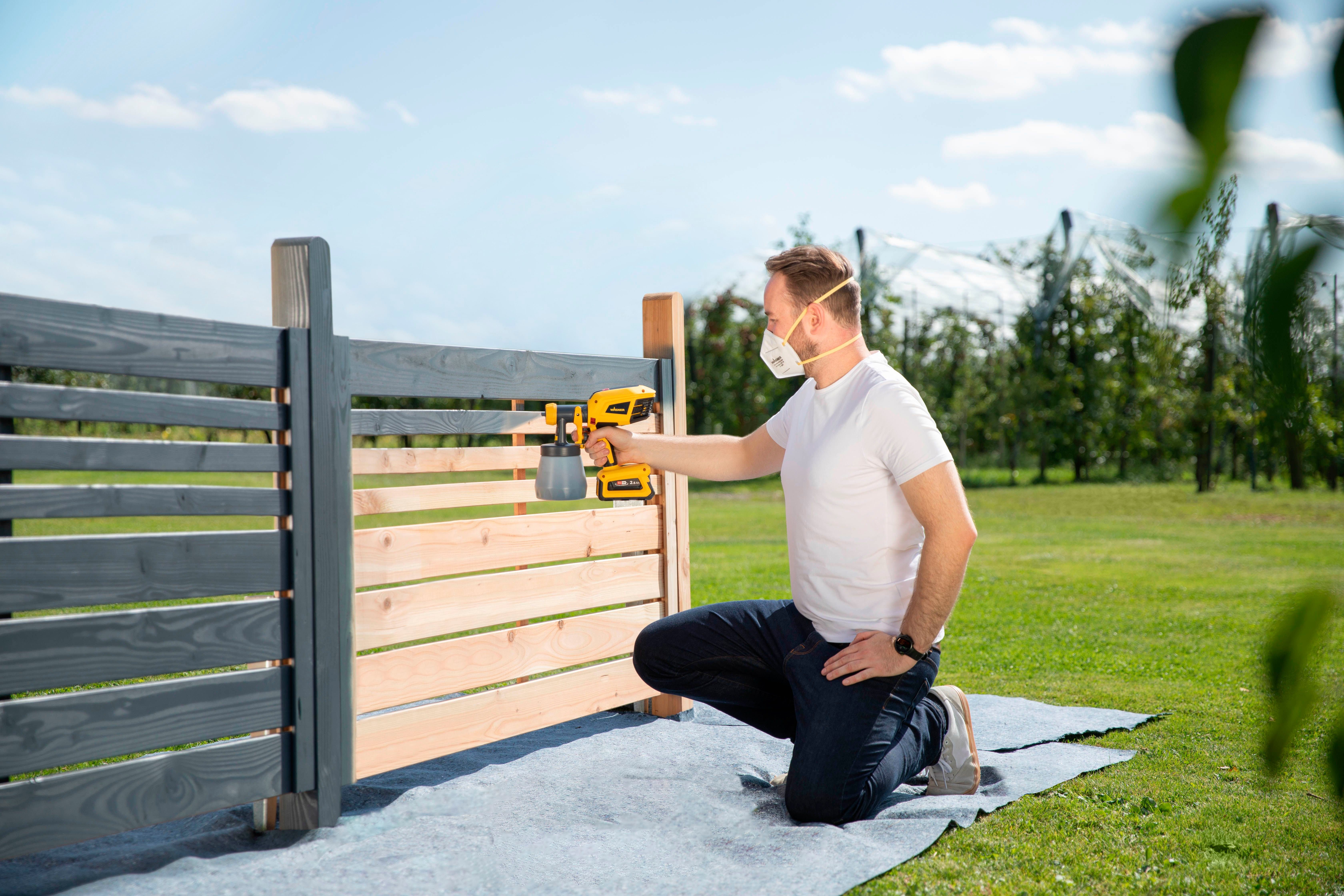 WAGNER Farbsprühgerät W 600 FLEXiO, für 1300 ml Wandfarbe, 800 ml Lacke & Lasuren