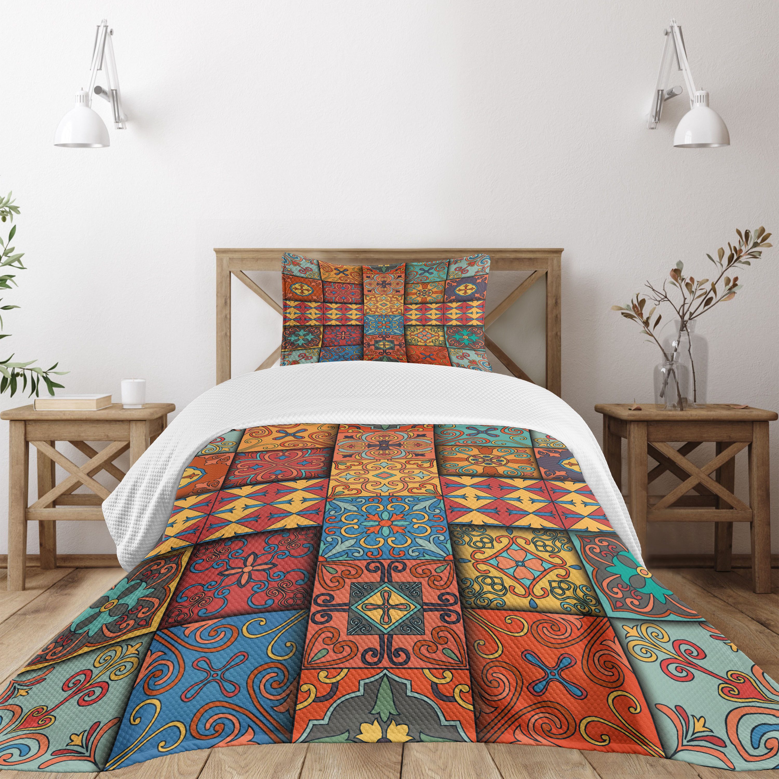 Abakuhaus Tagesdecke Set mit Kissenbezügen Waschbar, günstig online kaufen