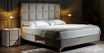 JVmoebel Bett, Design Bett Schlafzimmer Betten Textil Hotel Luxus Polster Sitz