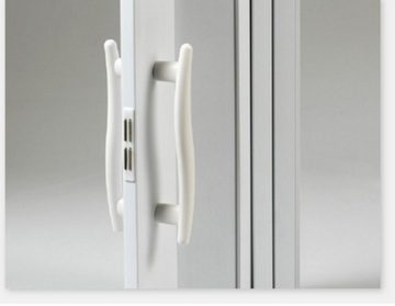 Standom Falttür Schiebetür weiß Farben H. 202 cm für Türbreite bis 109 cm st3 (1 Packung Karton, 1-St., 1 Set), teils vormontiert