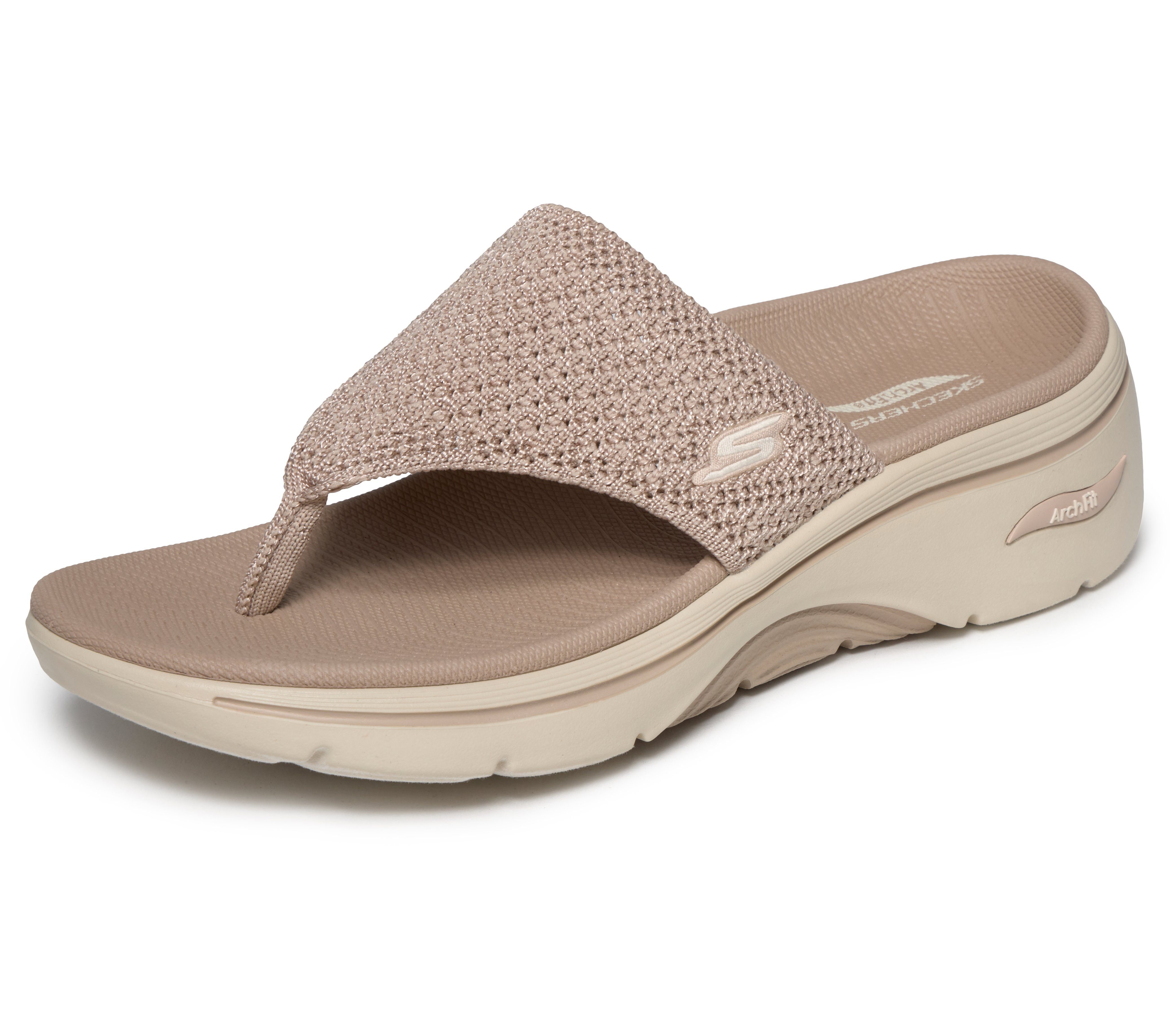 Skechers GO WALK ARCH FIT 2.0 SANDAL-CARRIE Zehentrenner Sommerschuh, Strandschuh, Badeschuh mit Arch Fit
