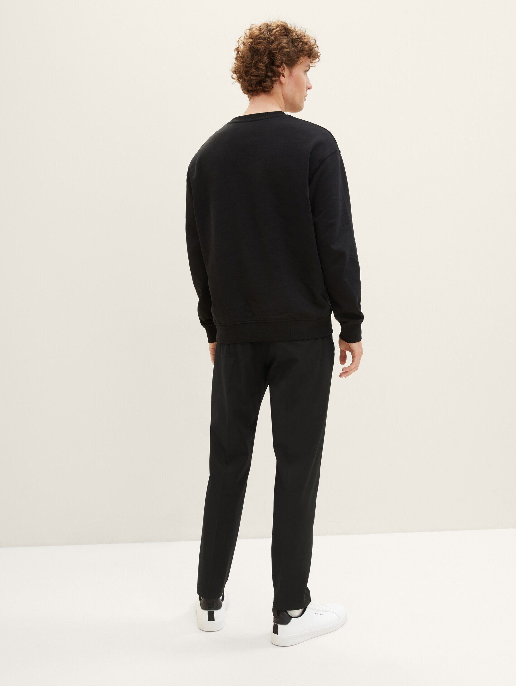 Black Denim Chino TOM Relaxed TAILOR Tapered Chinohose