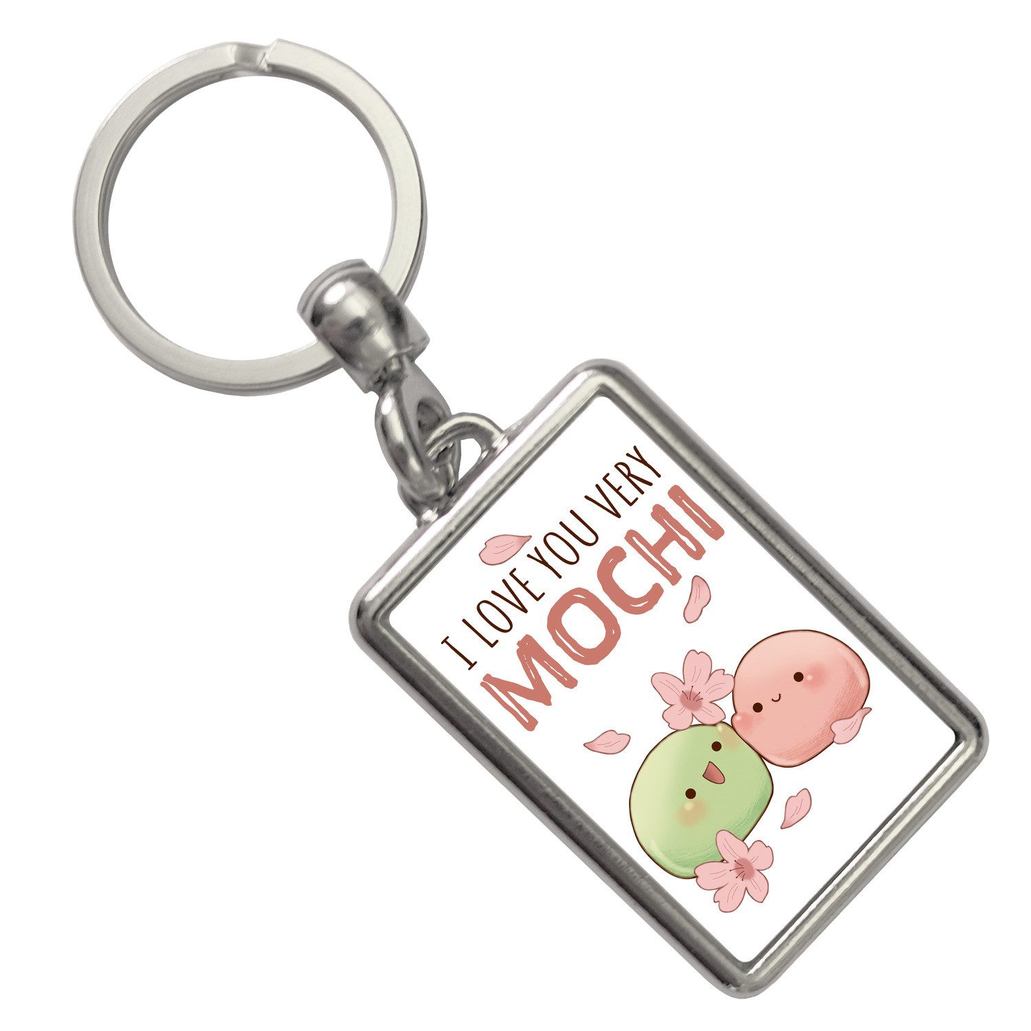 speecheese Schlüsselanhänger Mochi Paar Schlüsselanhänger mit Spruch I love you very Mochi