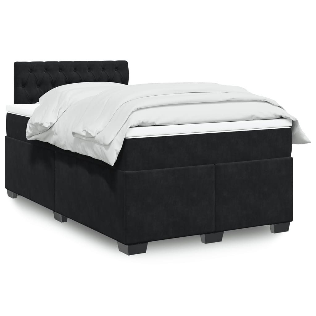 vidaXL Bett Boxspringbett mit Matratze Schwarz günstig online kaufen