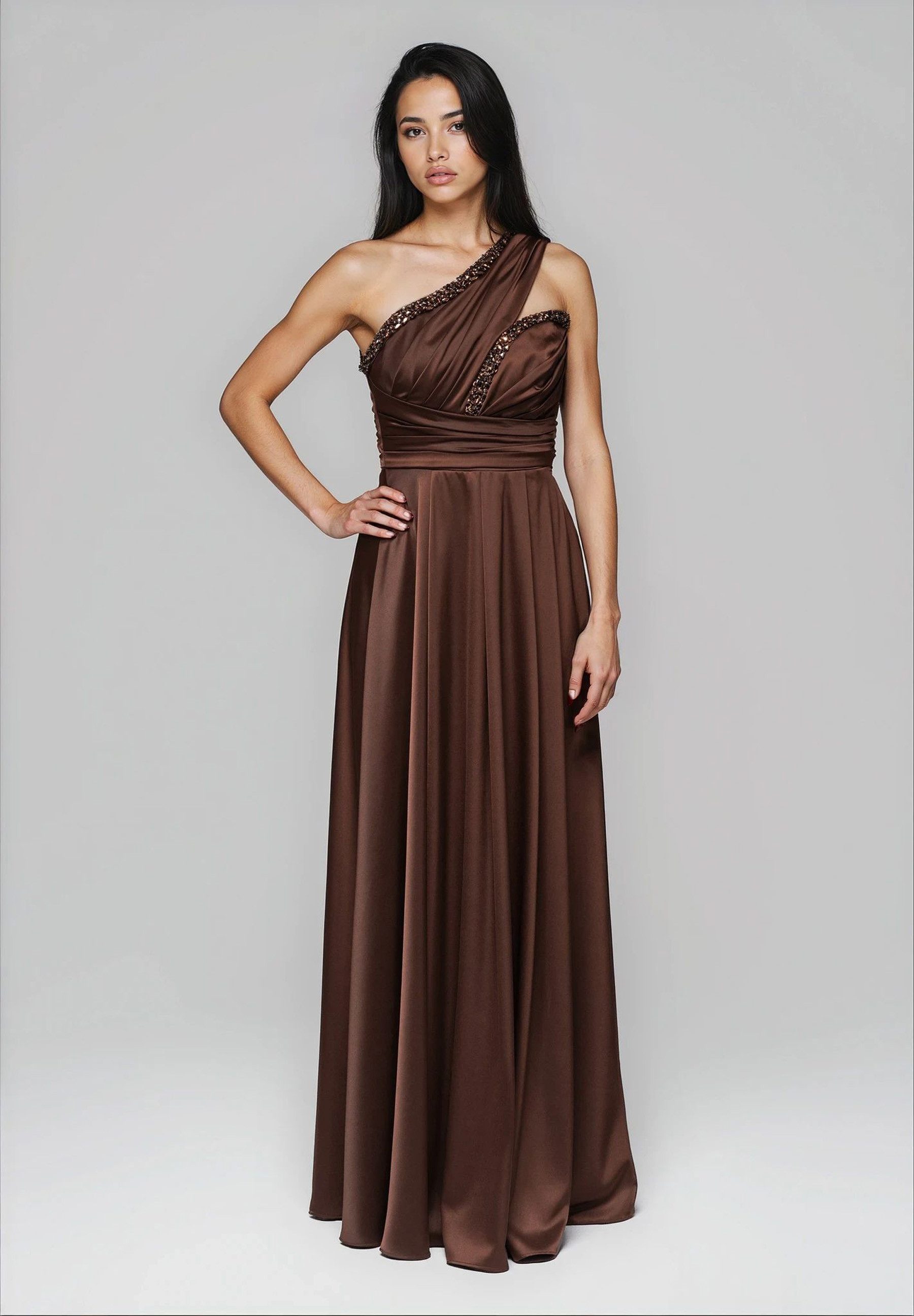 OMBRE Abendkleid Elegantes Abendkleid mit hohem Schlitz