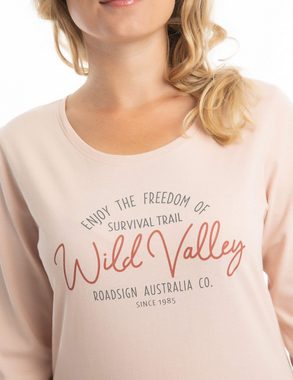 ROADSIGN australia Langarmshirt Wild Valley (1-tlg) mit Aufdruck auf der Vorderseite und Rundhalsausschnitt, Sweater aus 100 Prozent Baumwolle