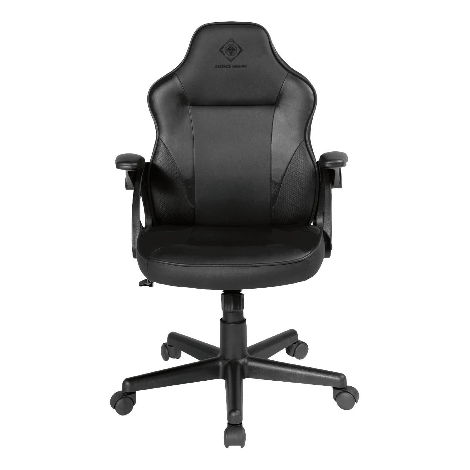 DELTACO Gaming-Stuhl Gaming Stuhl DC120 "Junior" höhenverstellbar Kunstleder, klein, für Personen bis 150 cm inkl. 5 Jahre Herstellergarantie schwarz