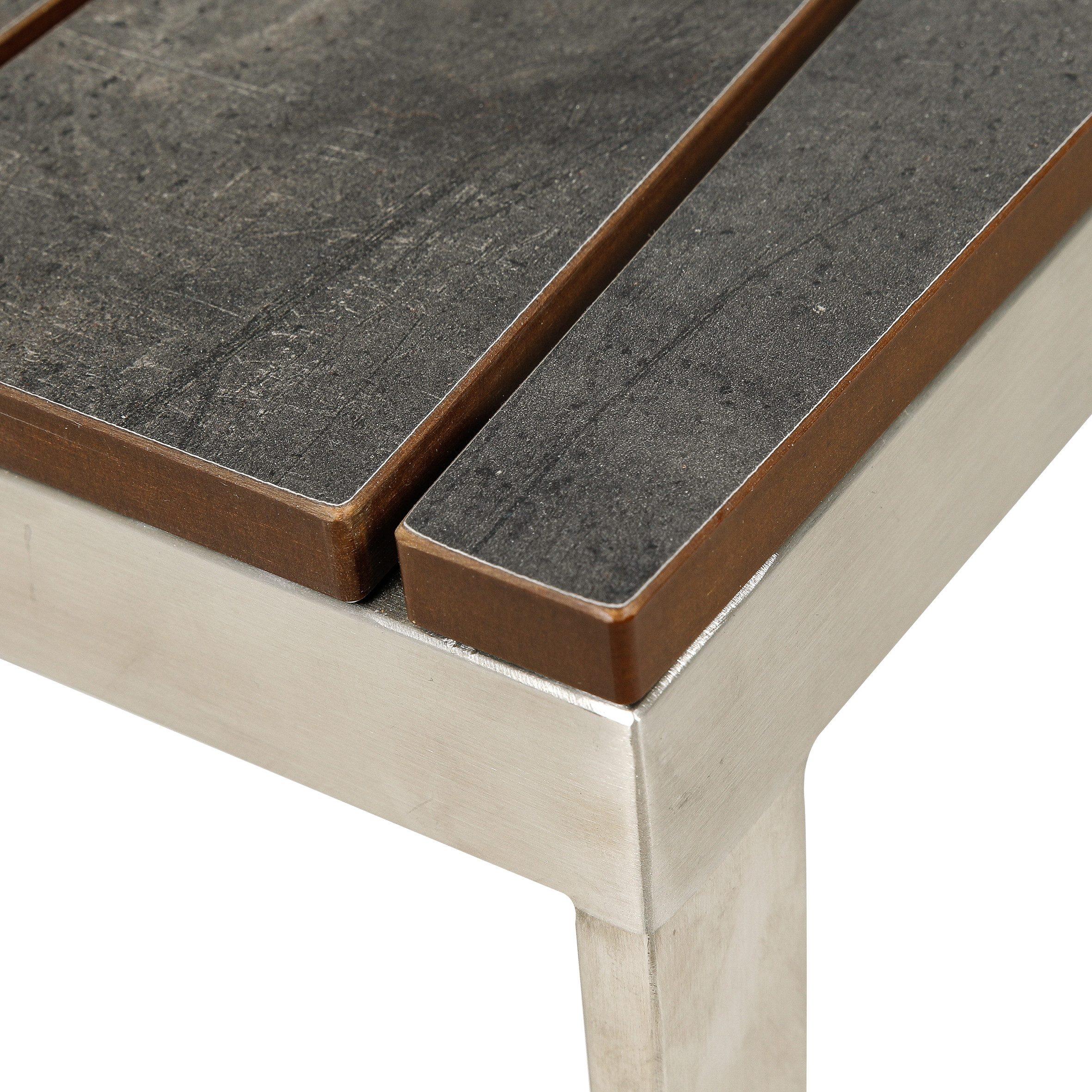 Greemotion Gartenlounge-Set Boston Lounge-Set Schwarz-Holz / Grau inkl. Auflagen & Tisch