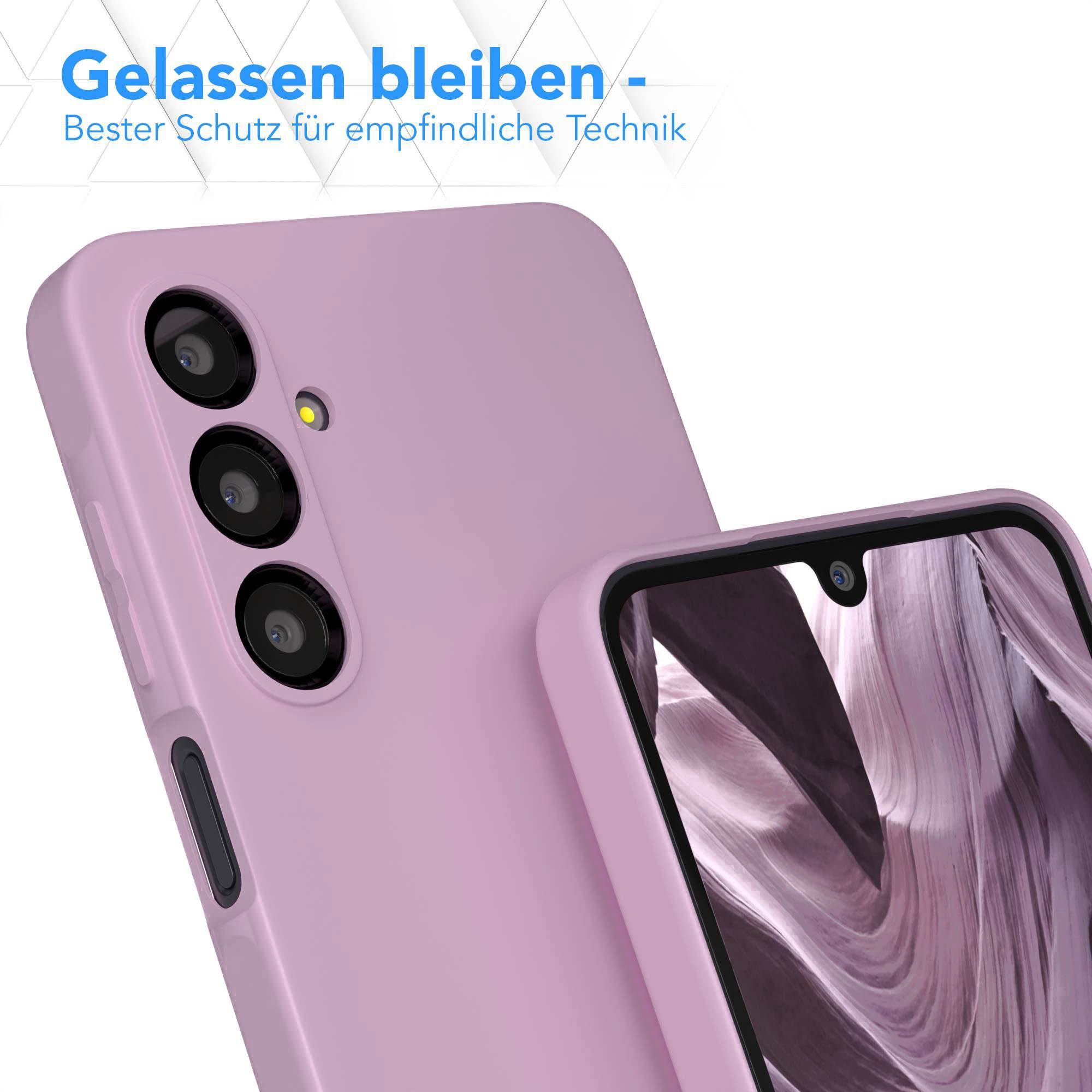 EAZY CASE Handyhülle für Samsung Galaxy A16 Hülle Silikon 6,7 Zoll, Hülle mit Kameraschutz Handycase Soft Smart Slimcover Lila / Flieder – Bild 4 von 5