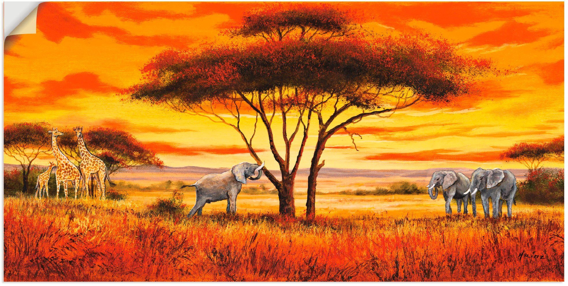 Wandbild Afrikanische Landschaft II
