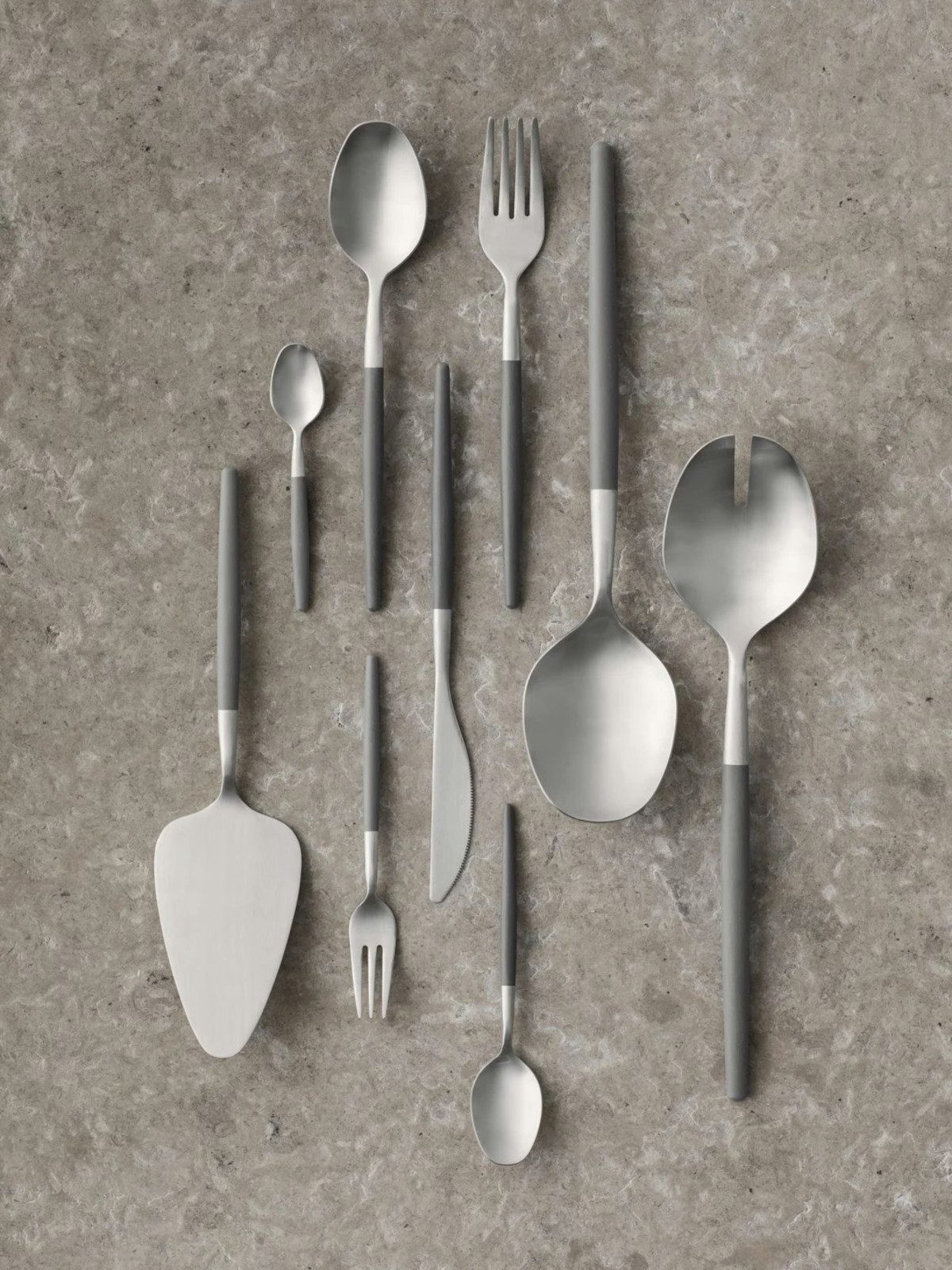 blomus Besteck-Set MAXIME Salatbesteck sharkskin 2tlg, Edelstahl matt, Kunststoff