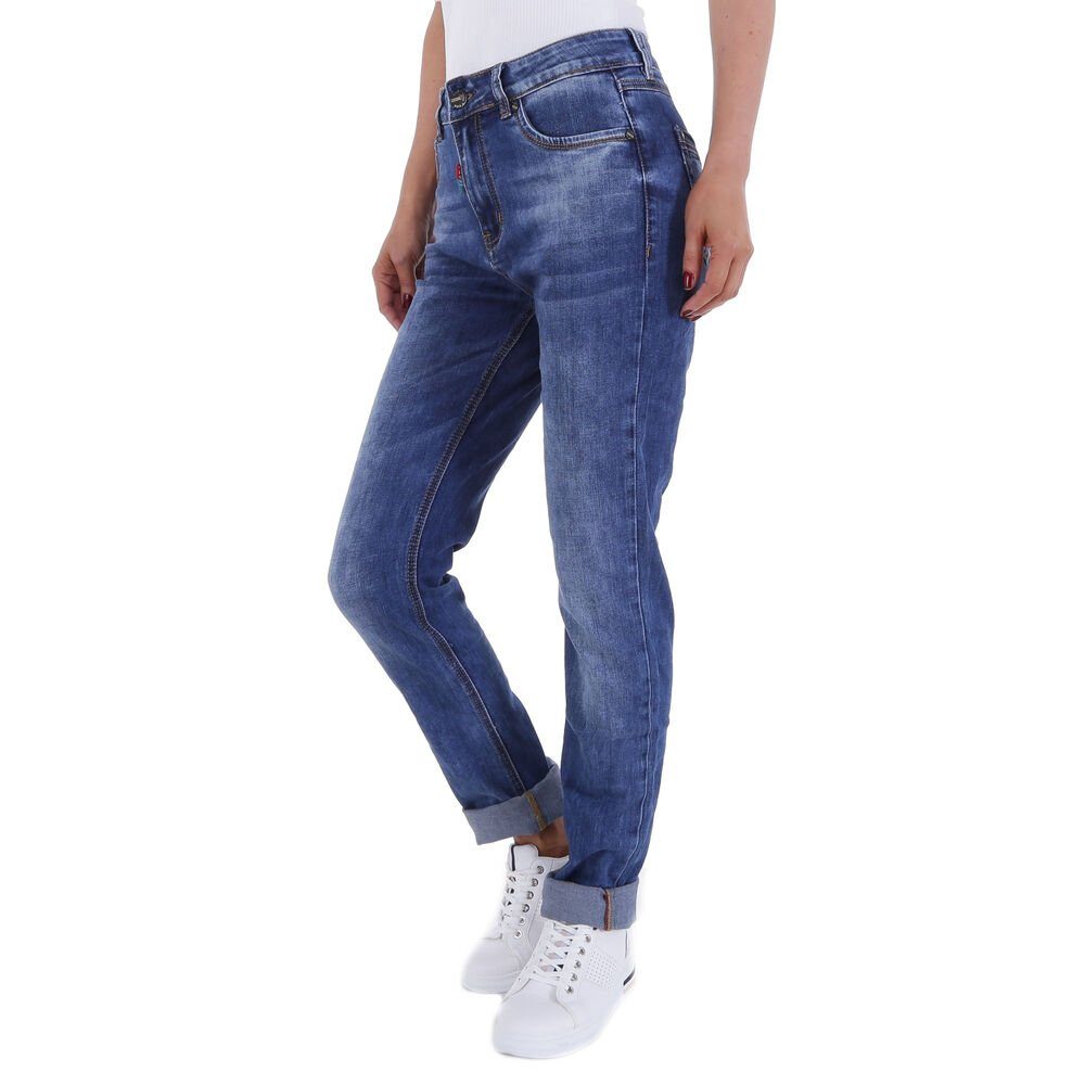 in Stretch Ital-Design Jeans Damen Skinny-fit-Jeans Skinny Freizeit Blau
