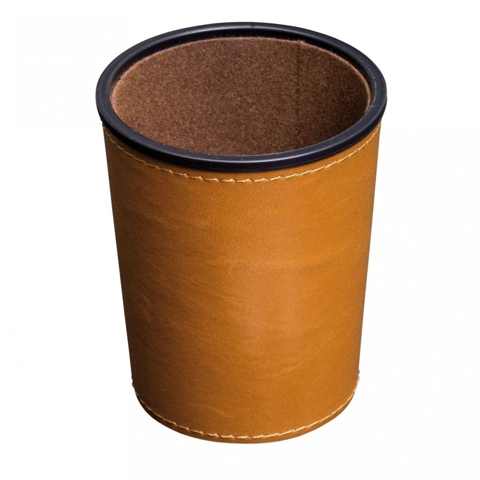 Philos Spiel, Würfelbecher - braun - 9cm