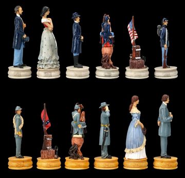 Figuren Shop GmbH Spiel, Schachfiguren Set - Amerikanischer Bürgerkrieg - Denkspiel Schach Figuren historisch