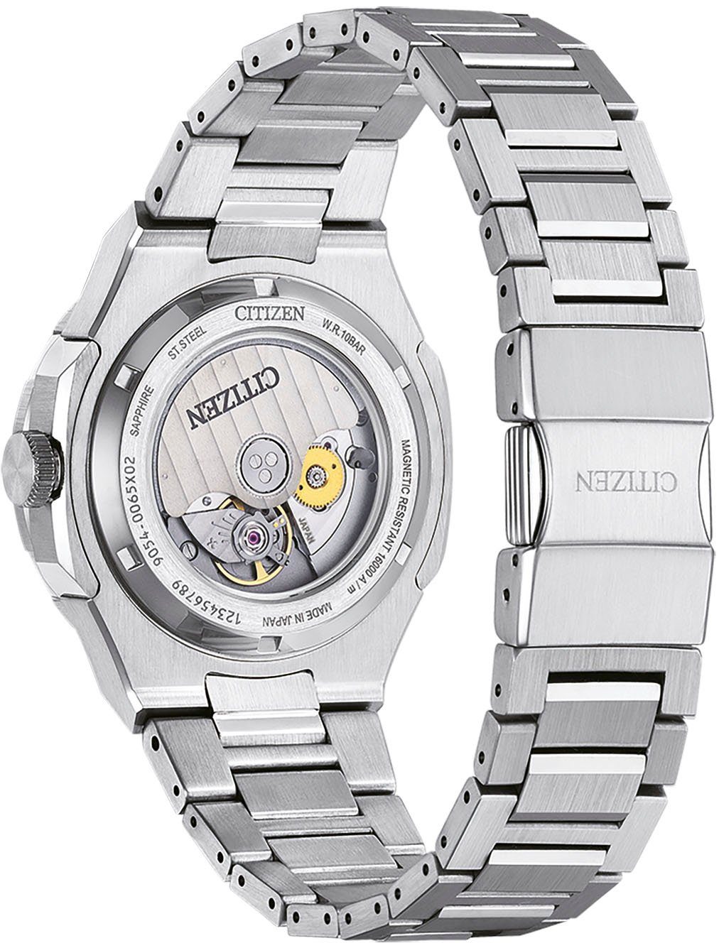 Citizen Automatikuhr Series 8 GMT NB6030-59L, Armbanduhr,Herrenuhr,Saphirglas,bis 10bar wasserdicht,Edelstahlarmband