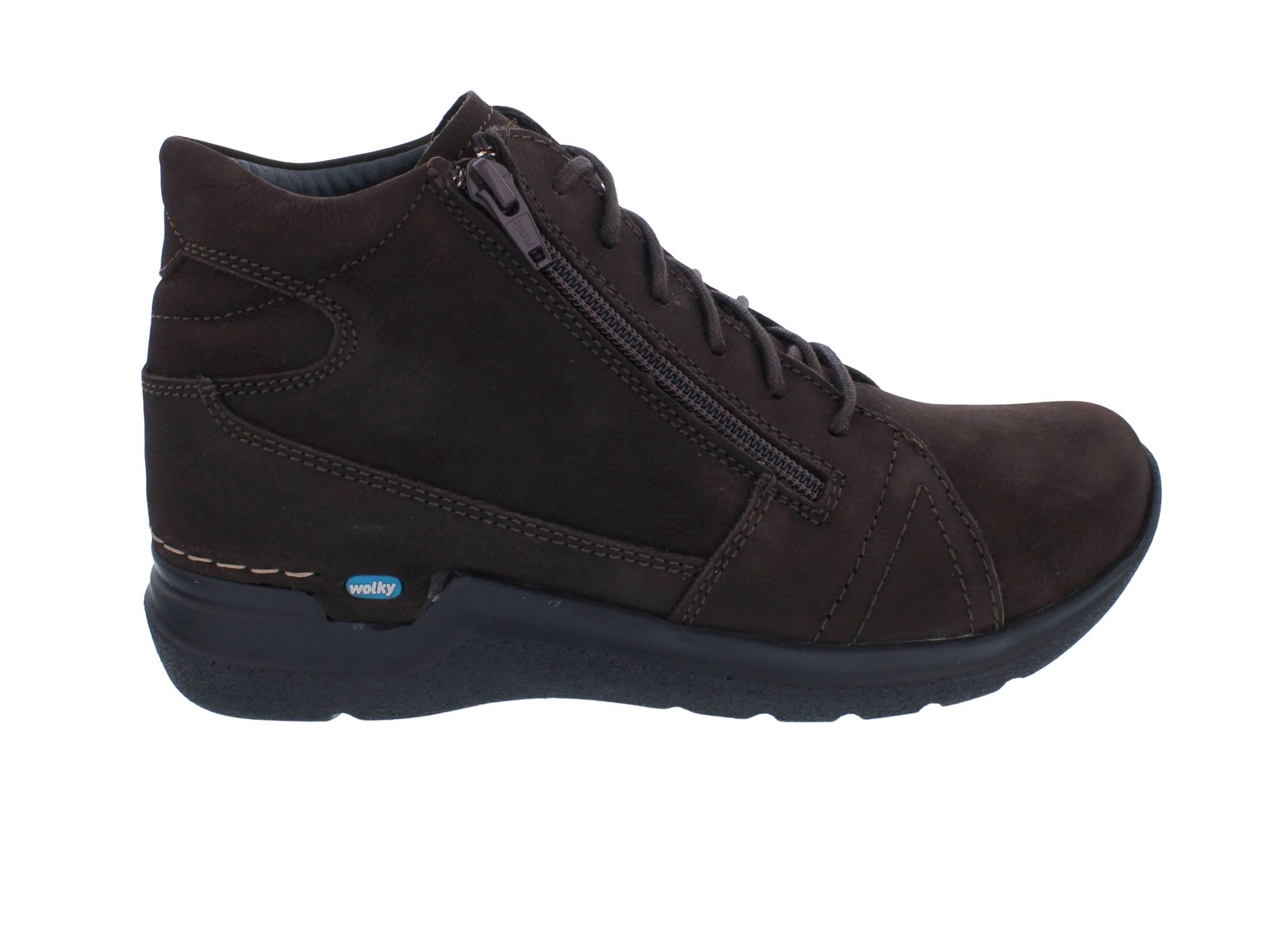 WOLKY Wolky Stiefelette Why 0660611-300, Antique Nubukleder, Braun, Schnürun Schnürstiefelette