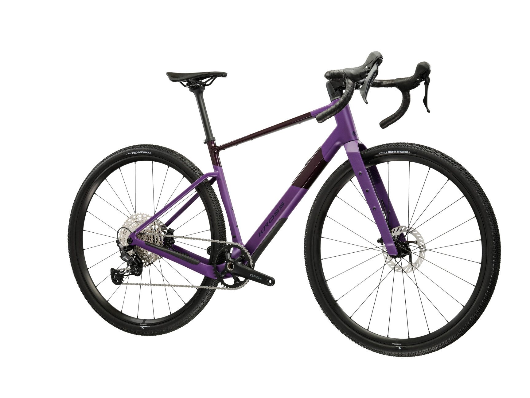 Kross Gravelbike Carbon Esker ADV 1.0 28" lila 12 Gänge 2026, 12 Gang Shimano GRX RX822 Schaltwerk, Kettenschaltung, Rahmen aus Carbon