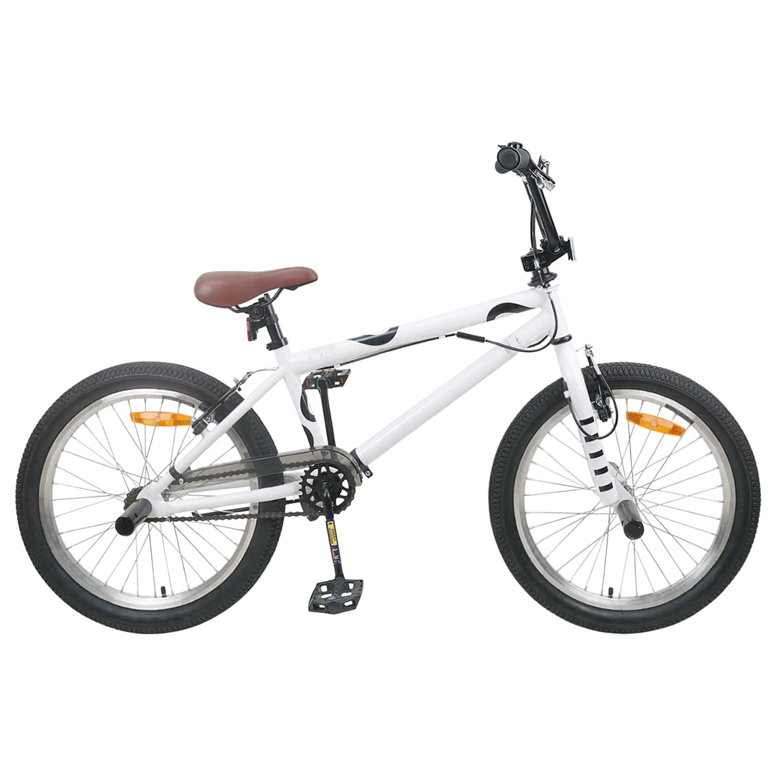 vidaXL Kinderfahrrad 139 x 67 x 91 x cm BMX Rad 20 Zoll für über 9 Jahre alt Weiß