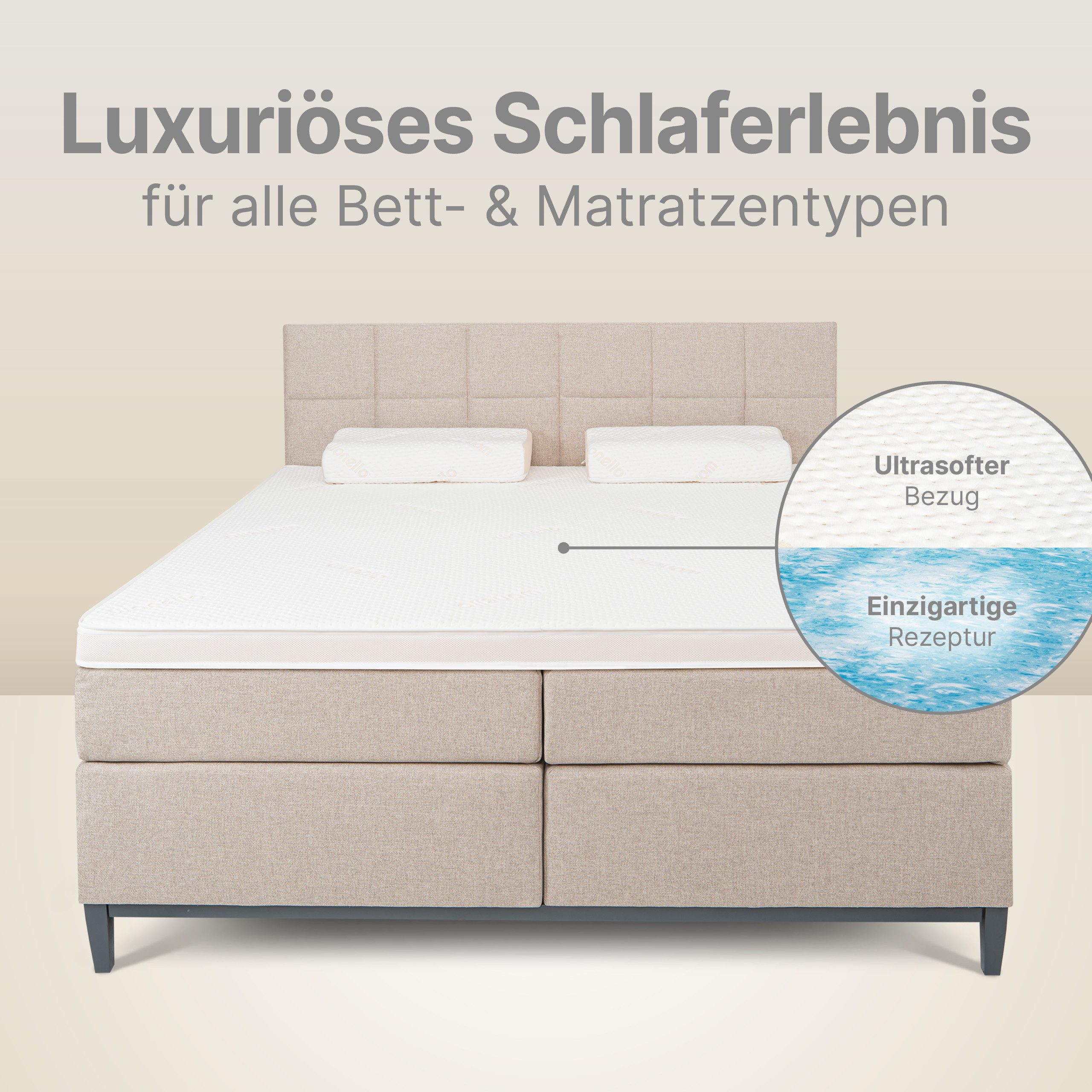 wonello, Topper wonello PremiumPLUS GEL Topper, 9 cm hoch, Gelschaum, (druc günstig online kaufen