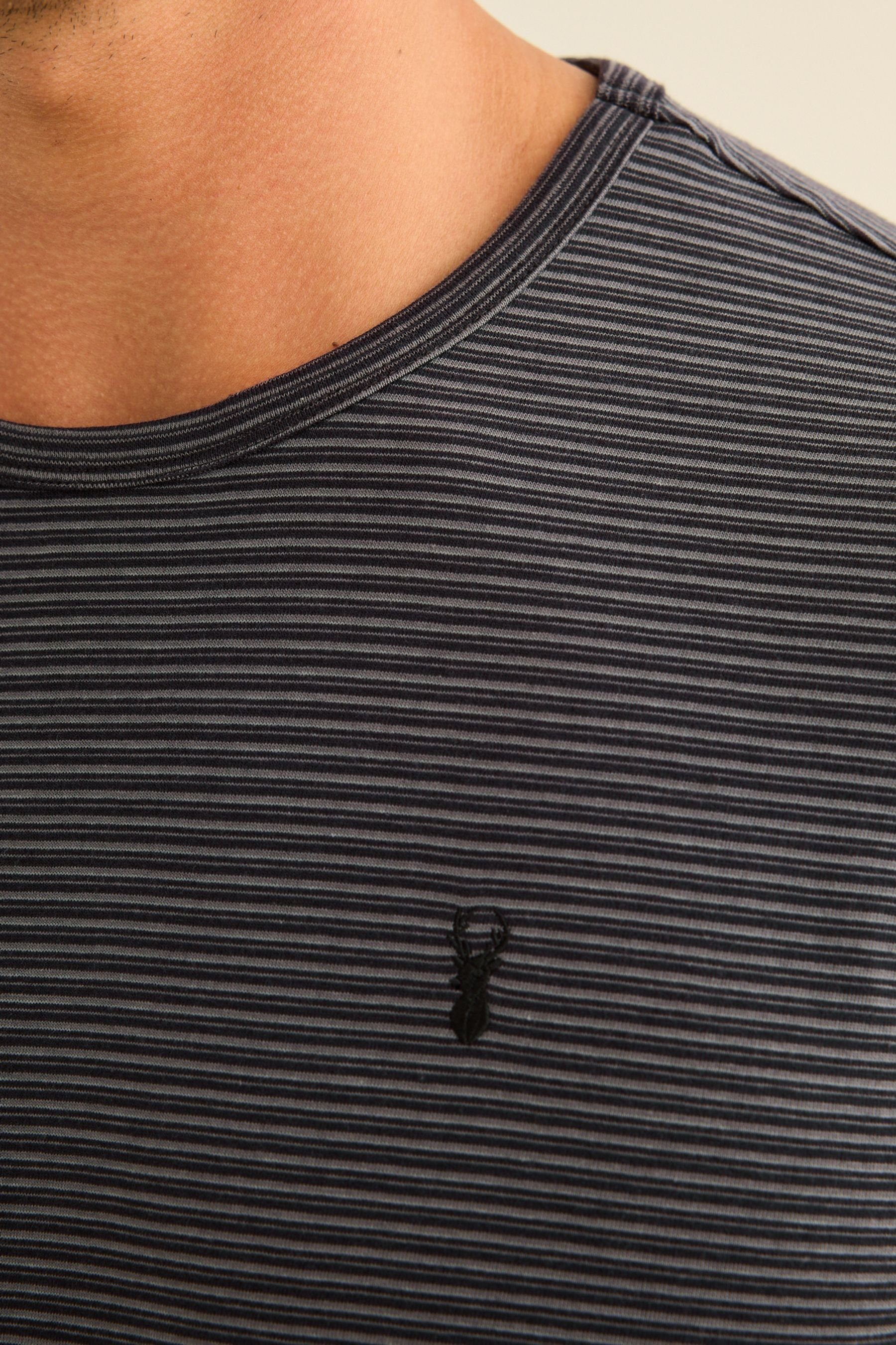 Pyjama Jersey-Schlafanzug (2 Next Grey/Black tlg) Fine Stripe mit Bündchen