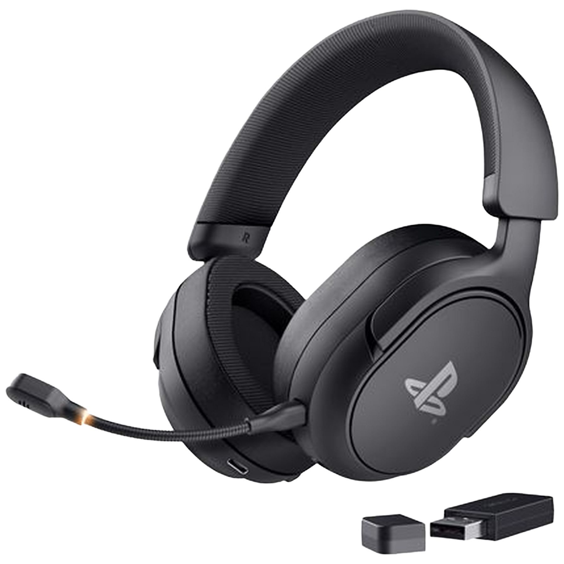 Trust GXT499 FORTA Wireless Gaming HEADSET offiziell Lizensiert Sony PS5® Gaming-Headset (Offiziell lizenziert für PS5® I Verlustfreie kabellose Übertragung mit extrem niedriger Latenz I Bis zu 55 Stunden Spielzeit ohne Unterbrechung dank des integrierten Akkus, 50-mm-Treiber I Abnehmbares Mikrofon und drehbare Ohrmuscheln mit verstellbaren Kopfbügel I Lautstärkeregler und Mikrofonstummschaltung an der Hörmuschel, Bluetooth)