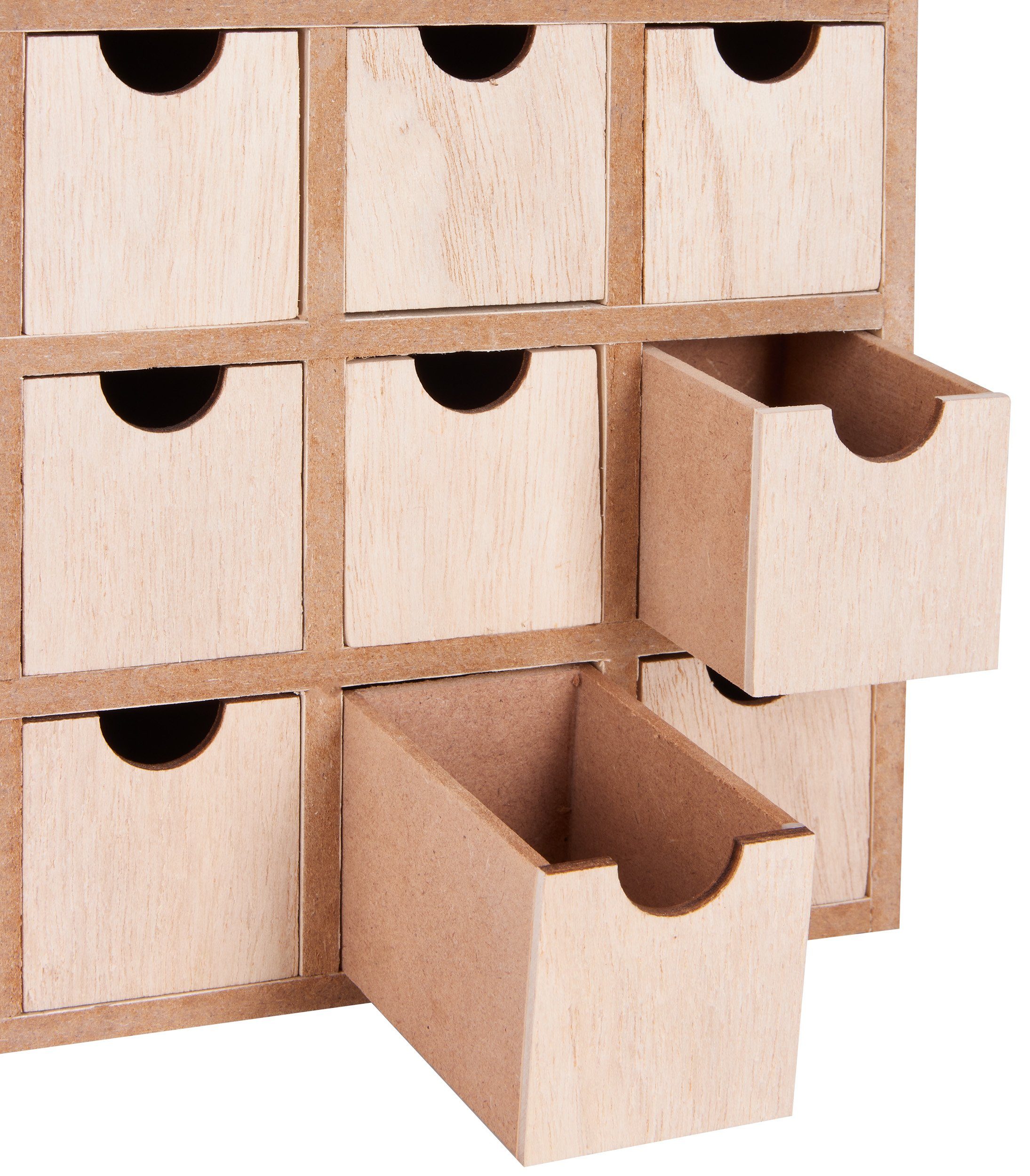 BRUBAKER befüllbarer Adventskalender DIY Weihnachtskalender zum Bemalen und Befüllen - Blanko 33,3 cm hoch (1-tlg), Holz Kalender - Weihnachtshaus zum Selbstges – Bild 4 von 5