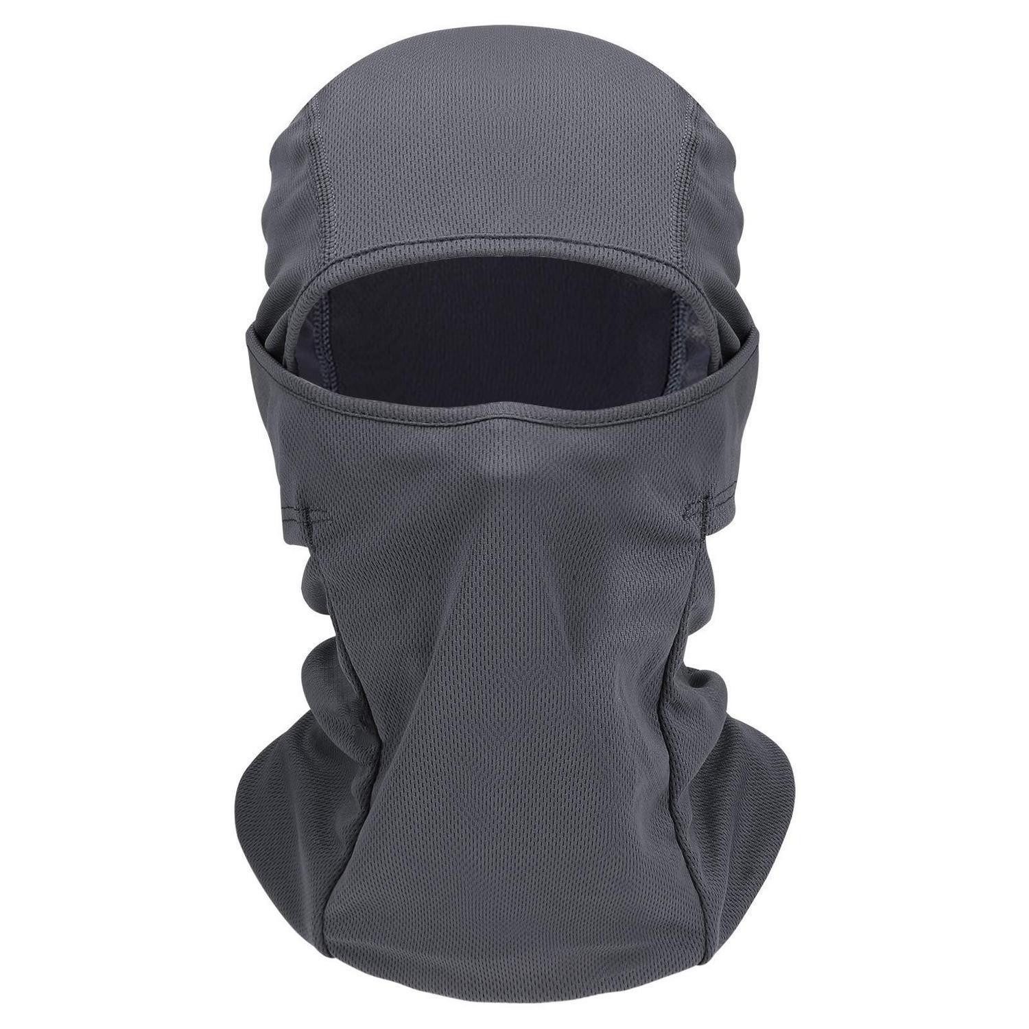 Sturmhaube Balaclava Gesichtsmaske winddicht Motorrad Ski Helmliner Dunkelgrau