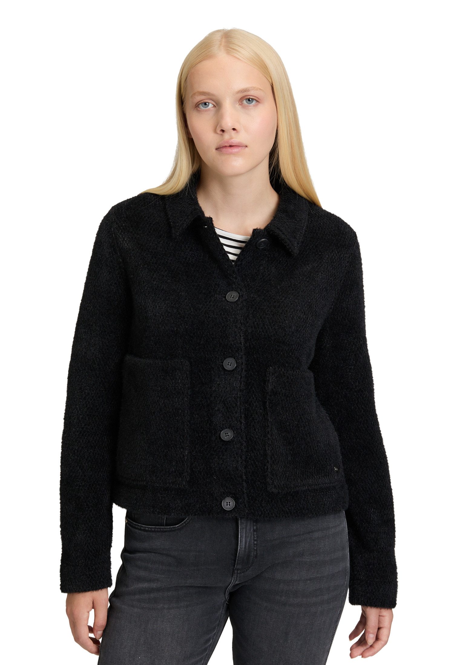 Betty&Co Canvasjacke Damen Casual-Jacke mit Kragen günstig online kaufen