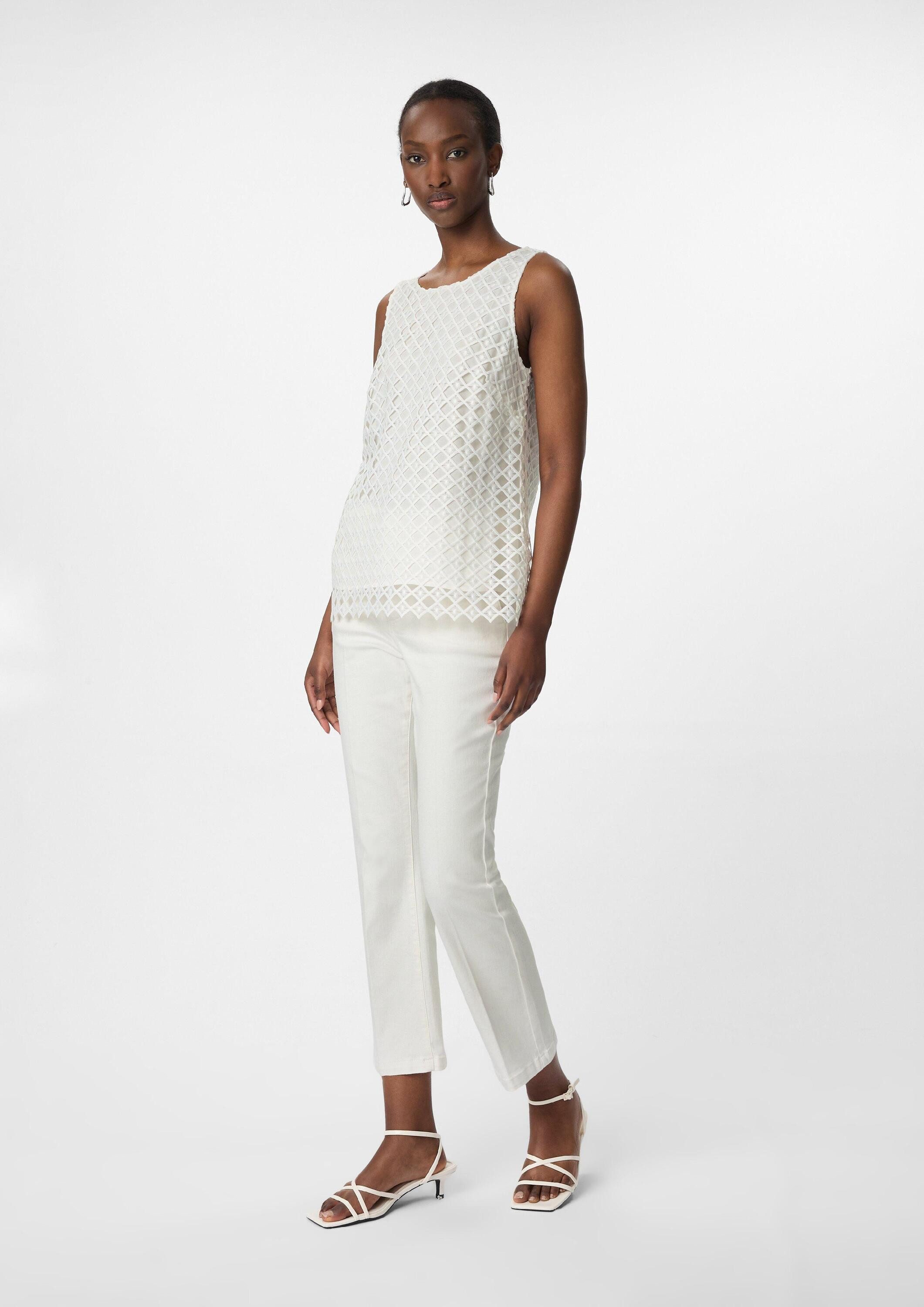 comma Blusentop Bluse Elegantes Blusentop aus Spitze