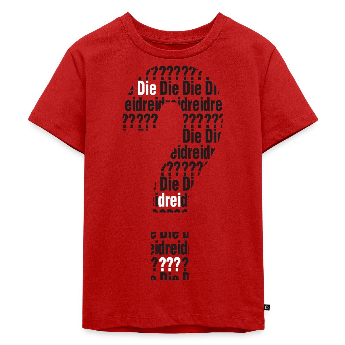 T-Shirt Die Drei Fragezeichen Kids Logo Schwarz Weiß Kinder Premium T-Shirt