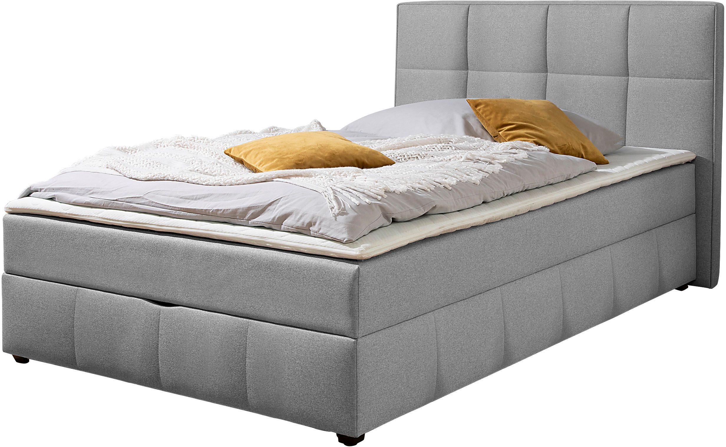 Home affaire Boxbett Niemes inkl. Bettkasten und Topper, auch in Überlänge erhältlich, Boxbett mit Bettkasten, inkl. Topper