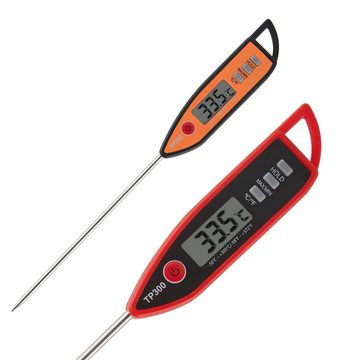 KÜLER Raumthermometer Elektronisches Thermometer,Fühler-Küchenthermometer,BBQ-Thermometer, Geeignet für Flüssigkeit,Wasser,Paste, Brot,Fleisch und Öltemperaturen