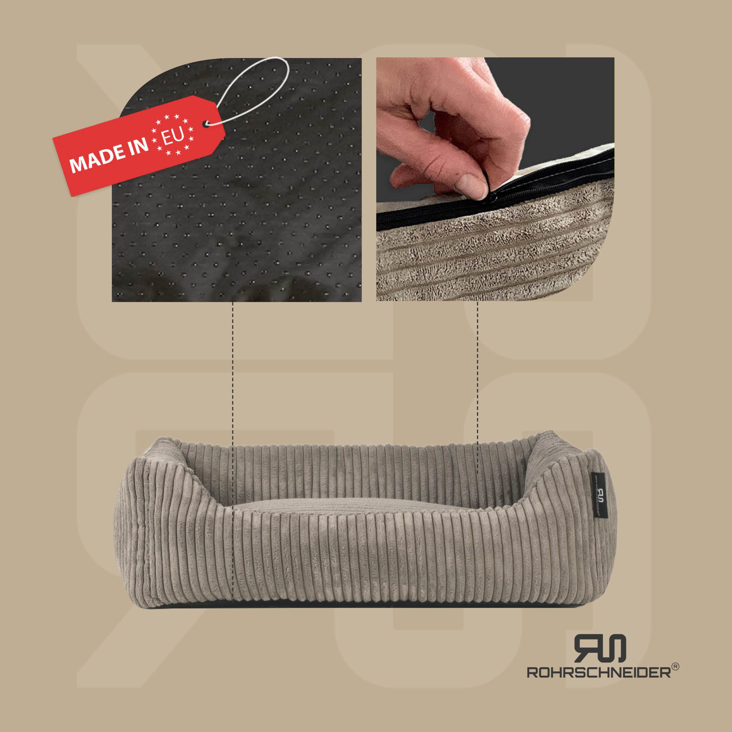 Rohrschneider Tierbett Hundebett Hundekorb Cordstoff, inkl. günstig online kaufen