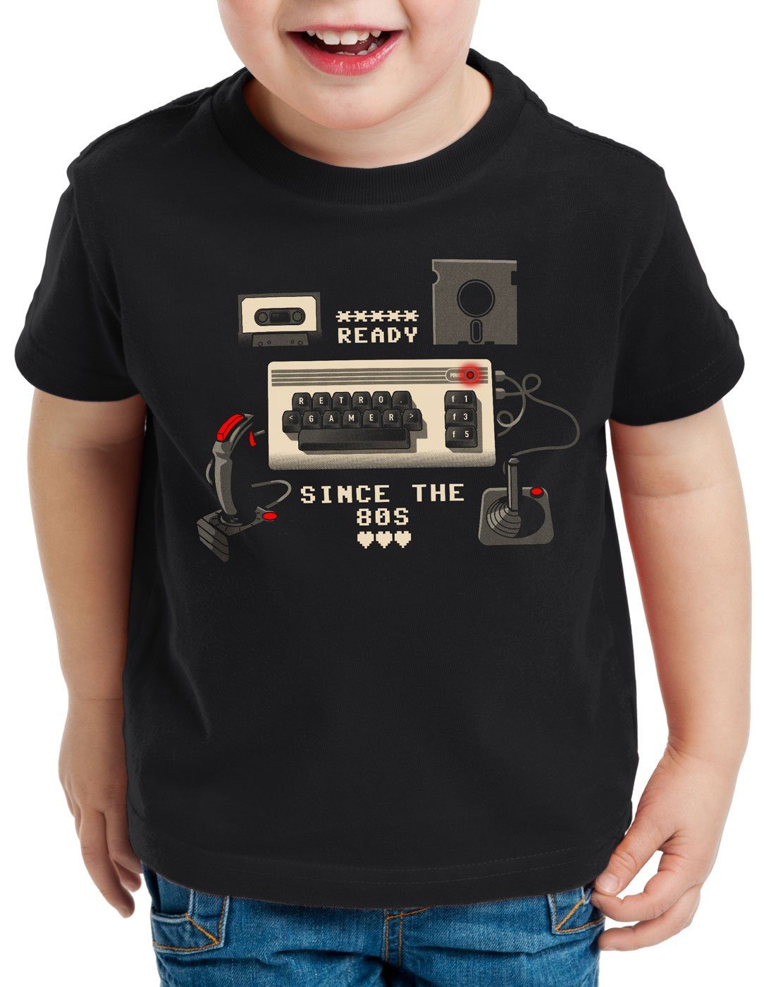 style3 Print-Shirt Kinder T-Shirt C64 Love heimcomputer classic